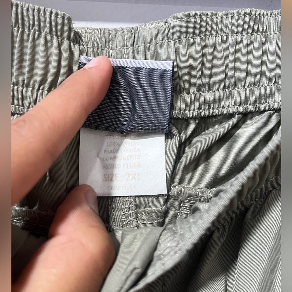 AFTCO Bluewater KHAKI Nylon STRETCH WAIST Men's OUTDOOR FISHING PANTS  2 XLarge